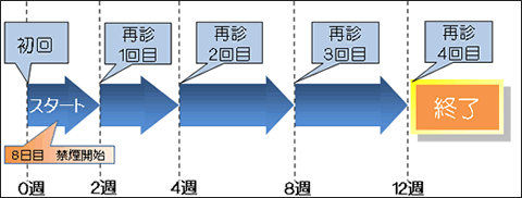禁煙外来の治療スケジュール
